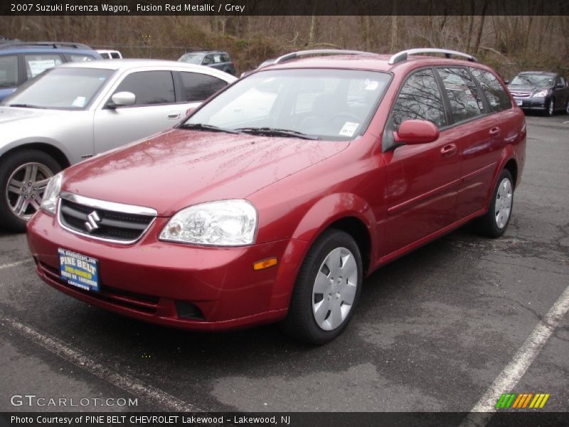 Fusion Red Metallic / Grey 2007 Suzuki Forenza Wagon