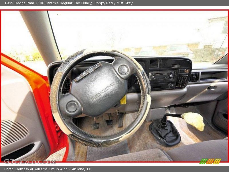 Poppy Red / Mist Gray 1995 Dodge Ram 3500 Laramie Regular Cab Dually