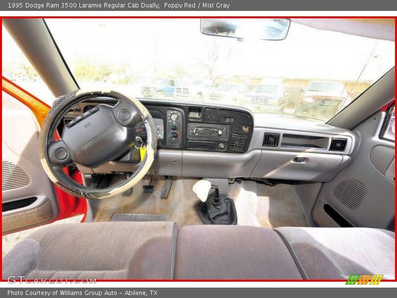 Poppy Red / Mist Gray 1995 Dodge Ram 3500 Laramie Regular Cab Dually