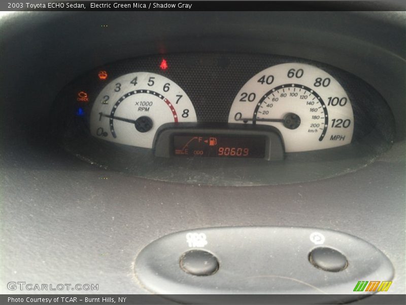 Electric Green Mica / Shadow Gray 2003 Toyota ECHO Sedan