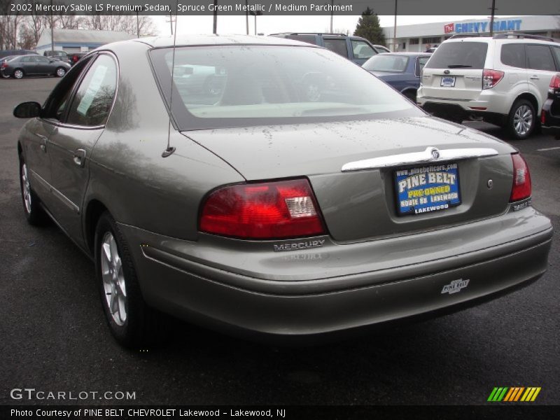 Spruce Green Metallic / Medium Parchment 2002 Mercury Sable LS Premium Sedan