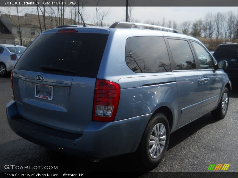 Glacier Blue / Gray 2011 Kia Sedona LX