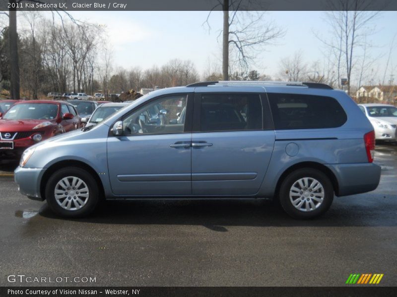 Glacier Blue / Gray 2011 Kia Sedona LX