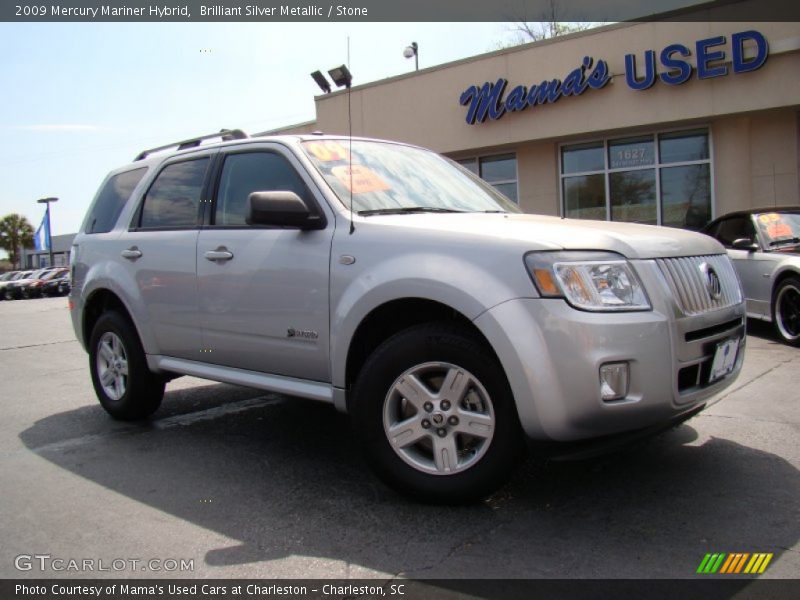 Brilliant Silver Metallic / Stone 2009 Mercury Mariner Hybrid