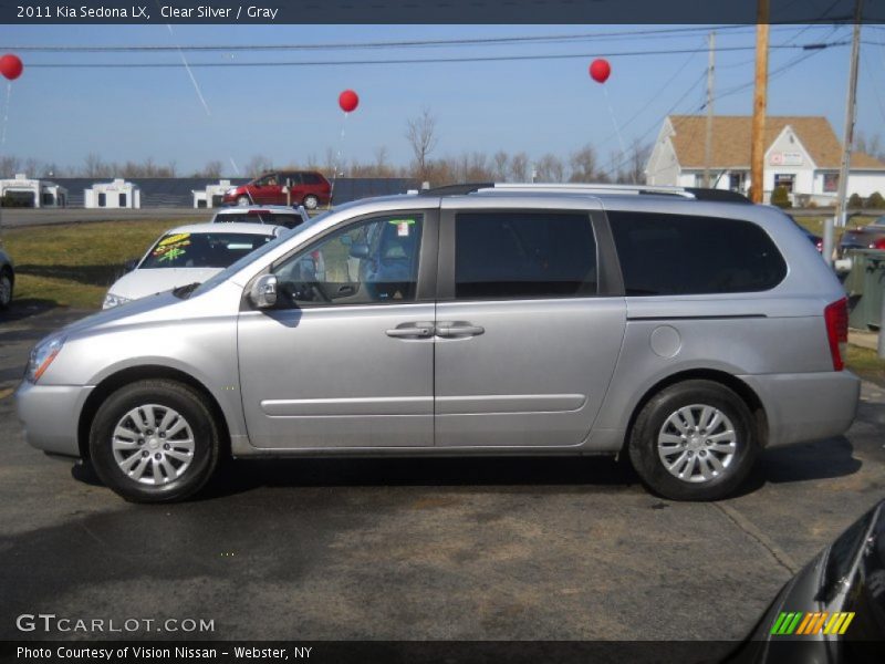 Clear Silver / Gray 2011 Kia Sedona LX