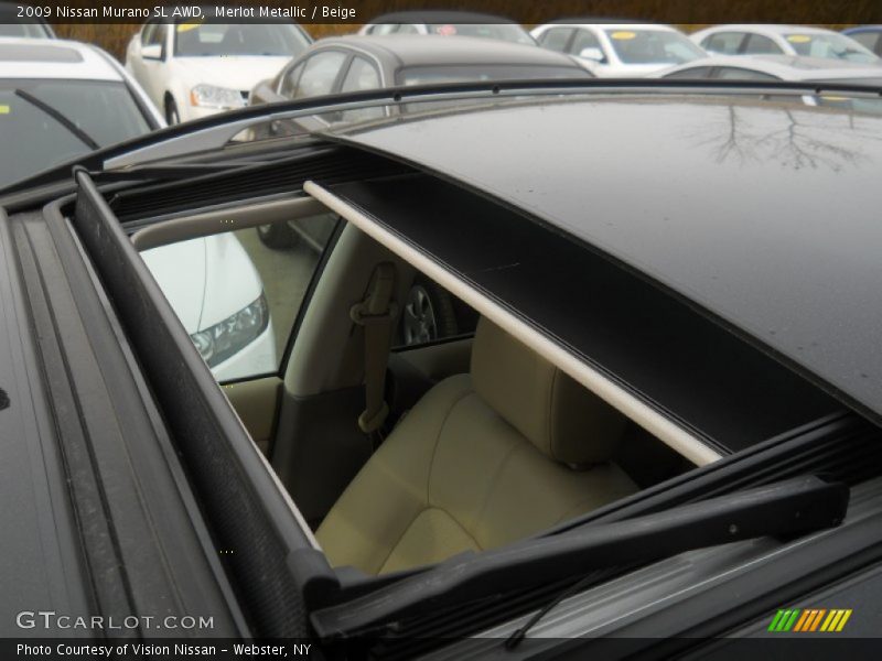 Merlot Metallic / Beige 2009 Nissan Murano SL AWD