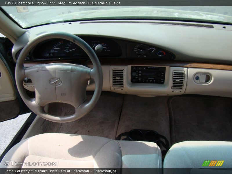 Medium Adriatic Blue Metallic / Beige 1997 Oldsmobile Eighty-Eight