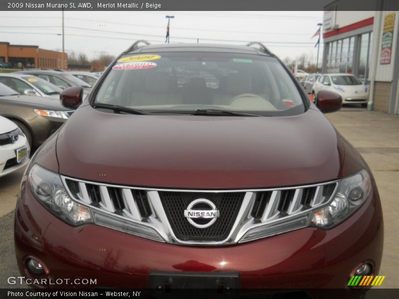 Merlot Metallic / Beige 2009 Nissan Murano SL AWD