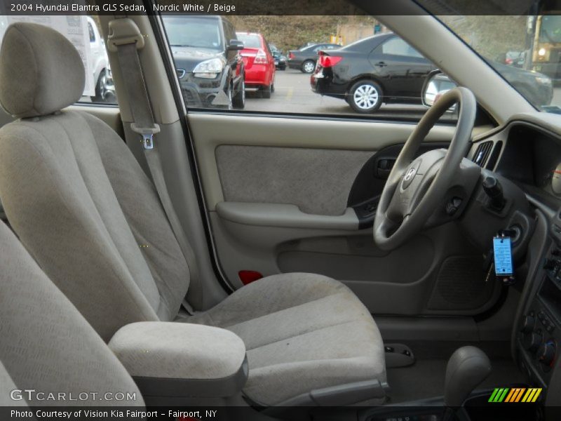 Nordic White / Beige 2004 Hyundai Elantra GLS Sedan