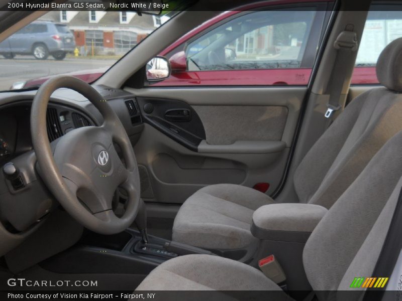 Nordic White / Beige 2004 Hyundai Elantra GLS Sedan
