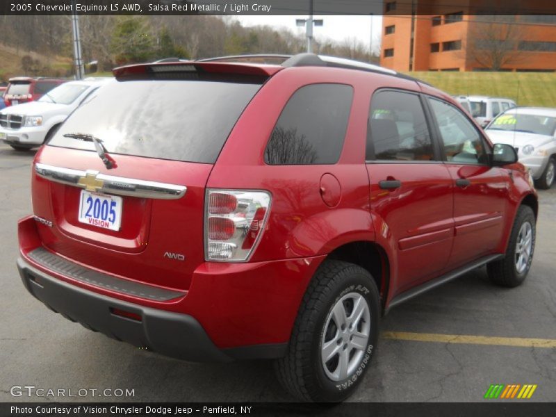 Salsa Red Metallic / Light Gray 2005 Chevrolet Equinox LS AWD