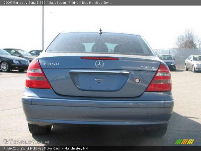 Platinum Blue Metallic / Stone 2006 Mercedes-Benz E 350 4Matic Sedan