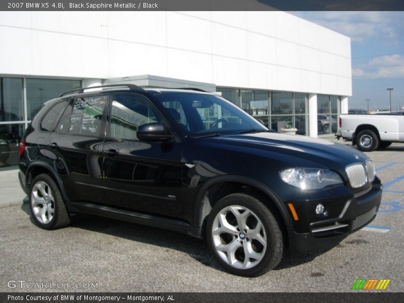 Black Sapphire Metallic / Black 2007 BMW X5 4.8i