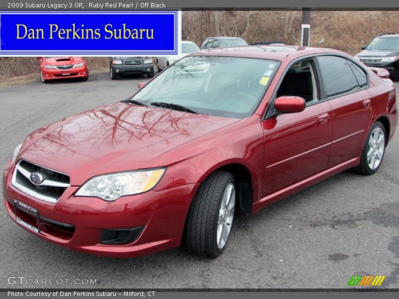 Ruby Red Pearl / Off Black 2009 Subaru Legacy 3.0R