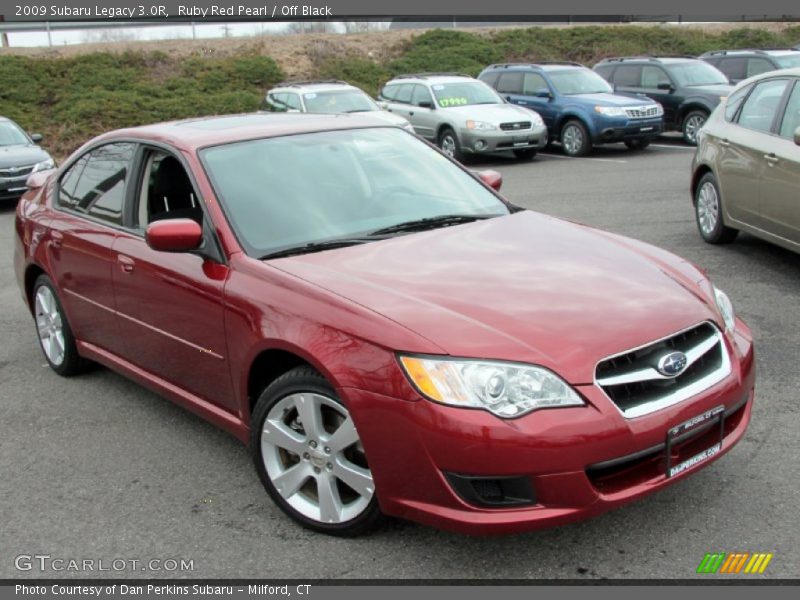 Ruby Red Pearl / Off Black 2009 Subaru Legacy 3.0R