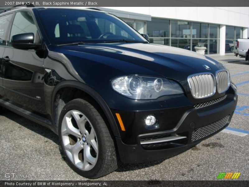 Black Sapphire Metallic / Black 2007 BMW X5 4.8i