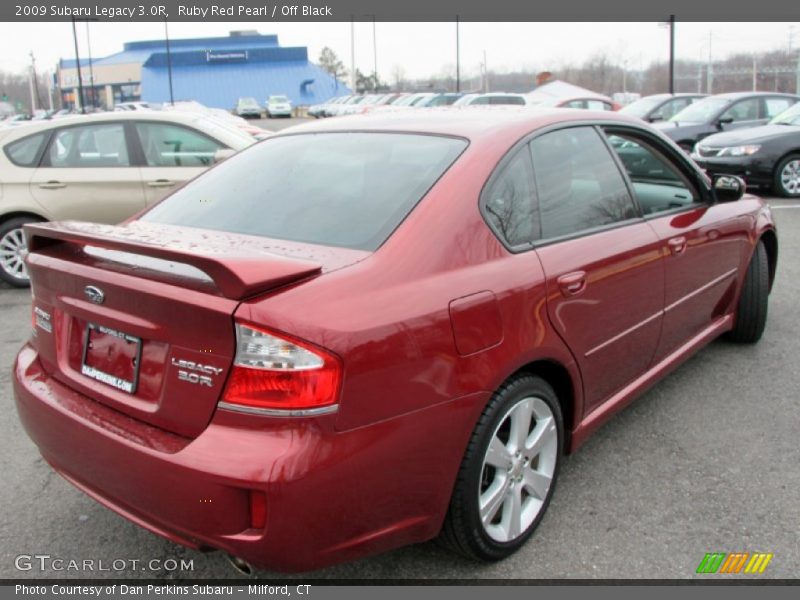 Ruby Red Pearl / Off Black 2009 Subaru Legacy 3.0R