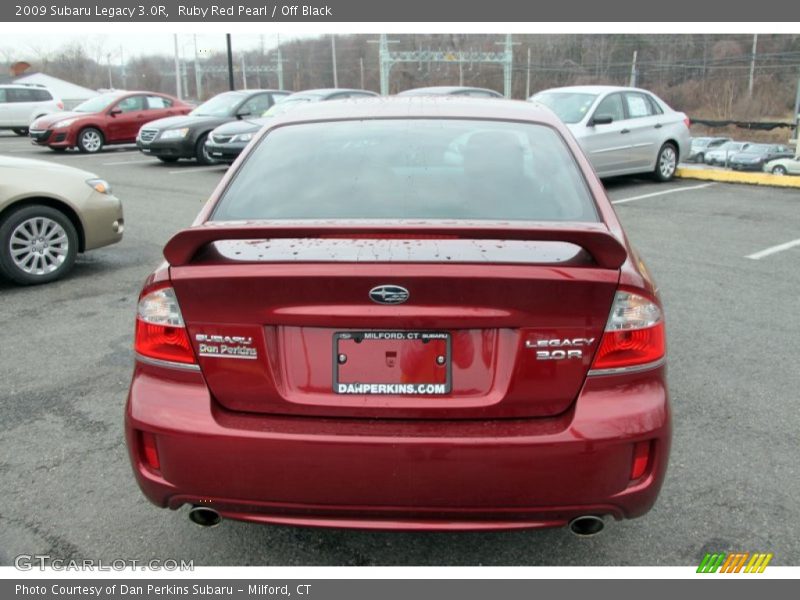 Ruby Red Pearl / Off Black 2009 Subaru Legacy 3.0R