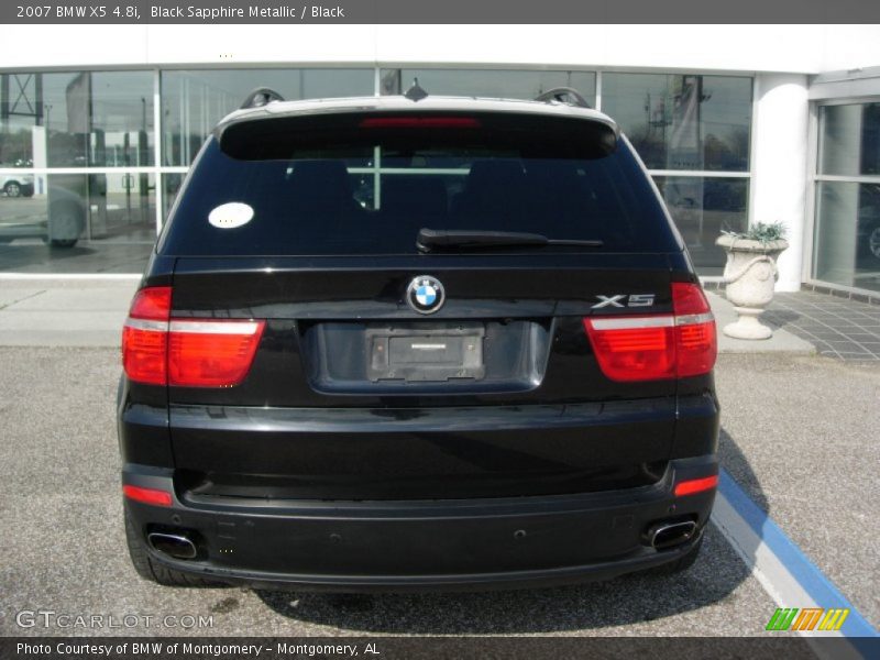 Black Sapphire Metallic / Black 2007 BMW X5 4.8i