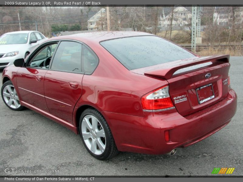 Ruby Red Pearl / Off Black 2009 Subaru Legacy 3.0R