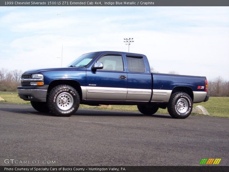 Indigo Blue Metallic / Graphite 1999 Chevrolet Silverado 1500 LS Z71 Extended Cab 4x4