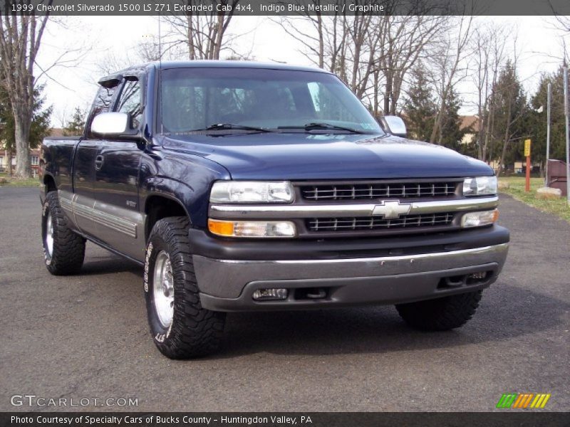 Indigo Blue Metallic / Graphite 1999 Chevrolet Silverado 1500 LS Z71 Extended Cab 4x4