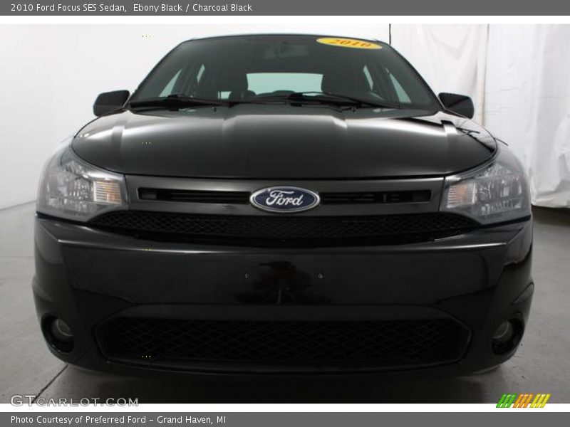 Ebony Black / Charcoal Black 2010 Ford Focus SES Sedan