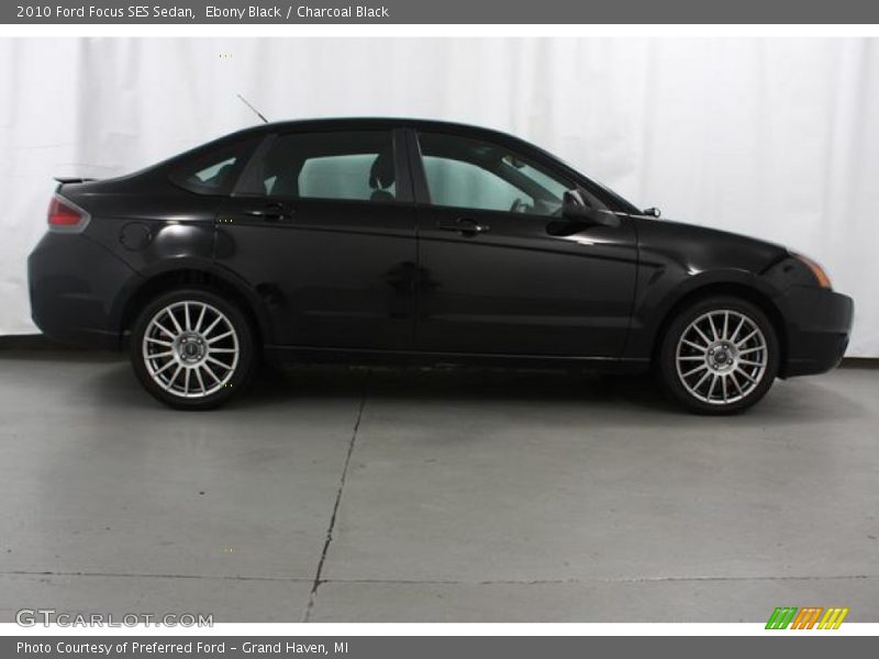 Ebony Black / Charcoal Black 2010 Ford Focus SES Sedan