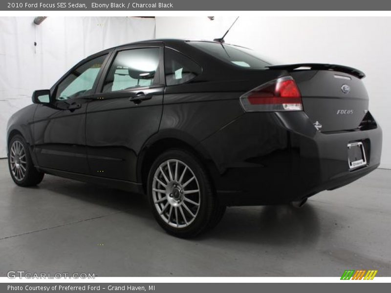 Ebony Black / Charcoal Black 2010 Ford Focus SES Sedan