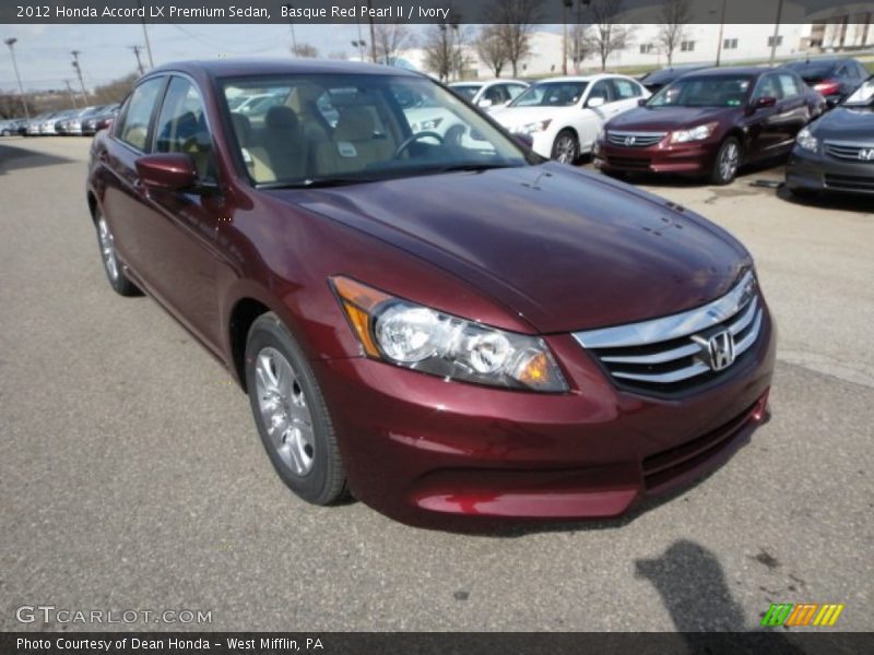 Basque Red Pearl II / Ivory 2012 Honda Accord LX Premium Sedan