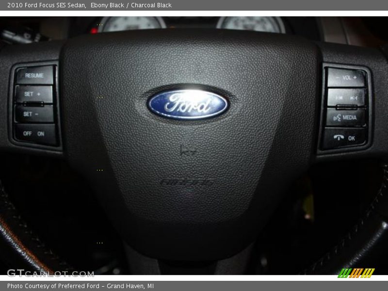 Ebony Black / Charcoal Black 2010 Ford Focus SES Sedan