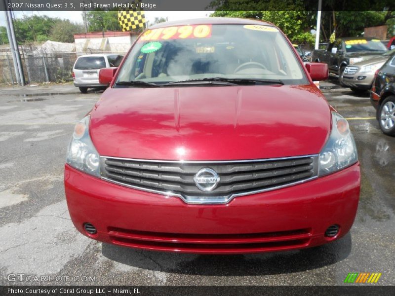 Red Brawn Metallic / Beige 2007 Nissan Quest 3.5