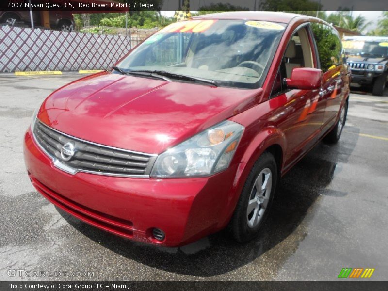 Red Brawn Metallic / Beige 2007 Nissan Quest 3.5