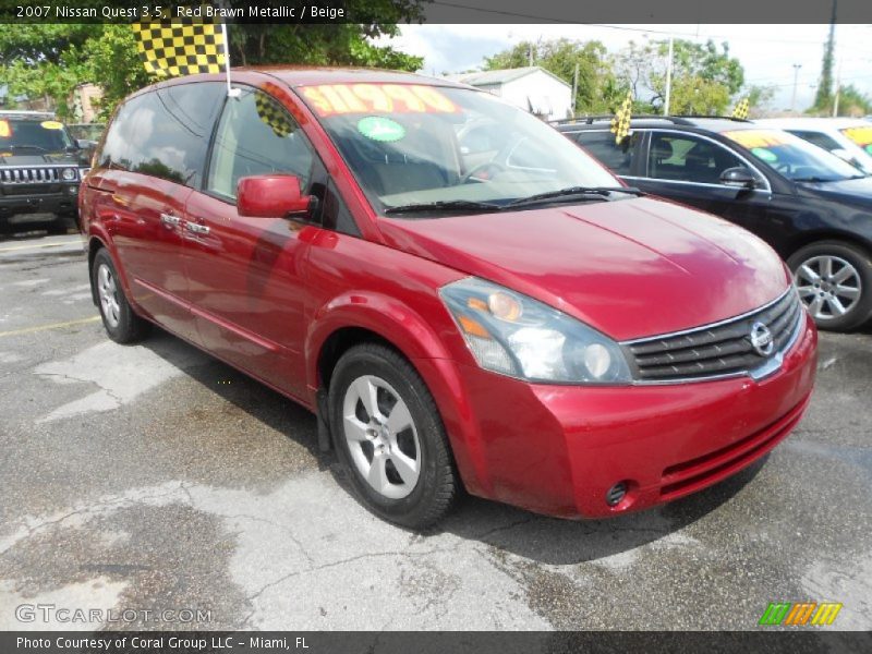 Red Brawn Metallic / Beige 2007 Nissan Quest 3.5