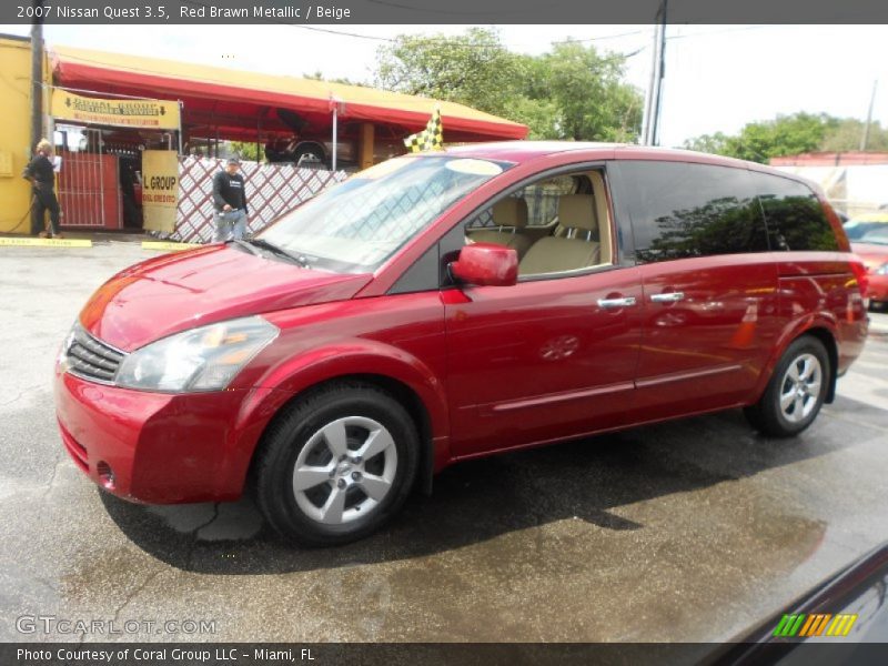 Red Brawn Metallic / Beige 2007 Nissan Quest 3.5