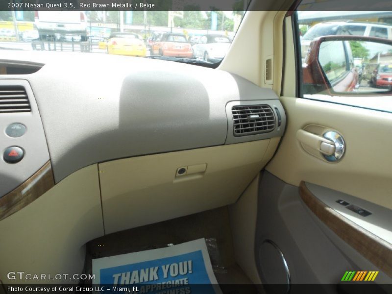 Red Brawn Metallic / Beige 2007 Nissan Quest 3.5