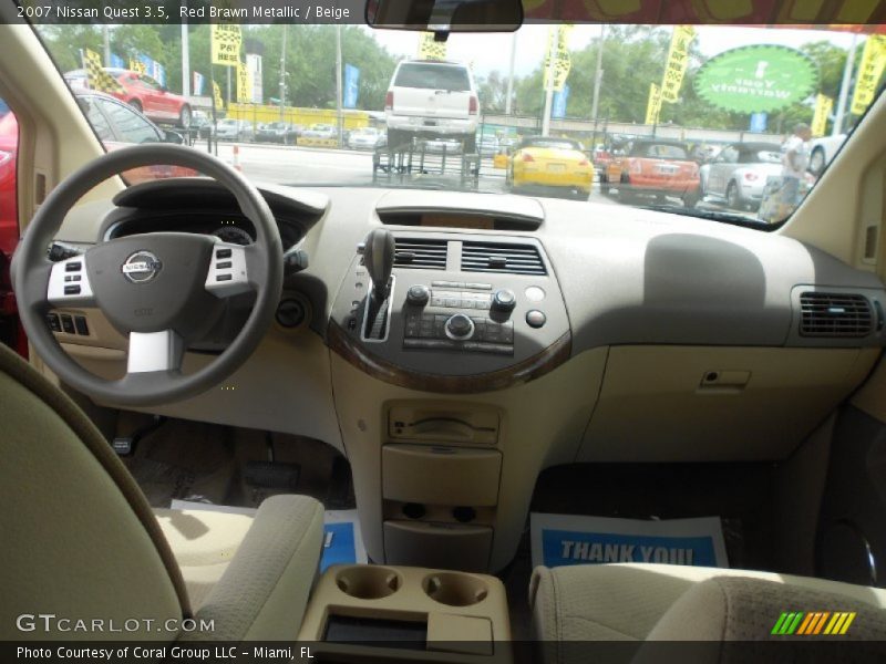 Red Brawn Metallic / Beige 2007 Nissan Quest 3.5