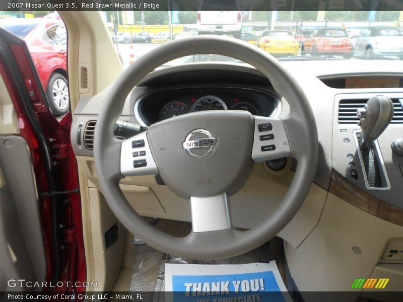 Red Brawn Metallic / Beige 2007 Nissan Quest 3.5