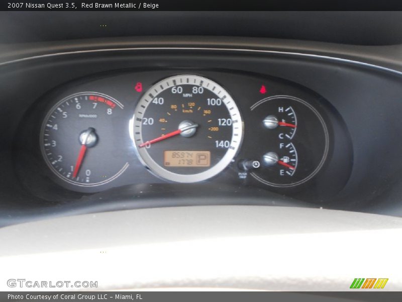 Red Brawn Metallic / Beige 2007 Nissan Quest 3.5