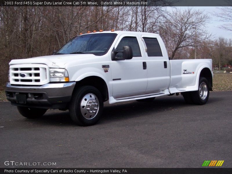 Front 3/4 View of 2003 F450 Super Duty Lariat Crew Cab 5th Wheel