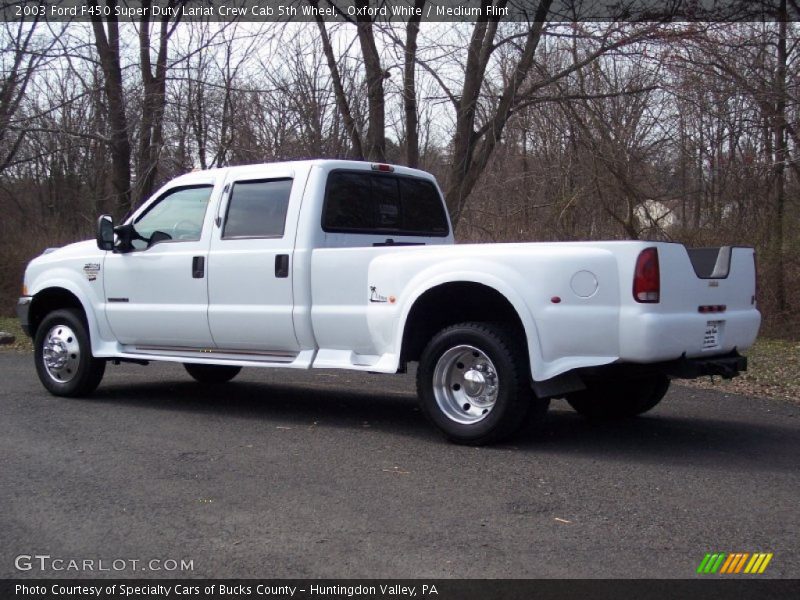 Oxford White / Medium Flint 2003 Ford F450 Super Duty Lariat Crew Cab 5th Wheel