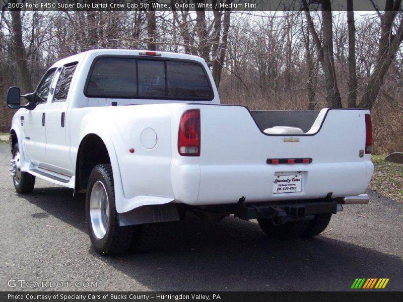 Oxford White / Medium Flint 2003 Ford F450 Super Duty Lariat Crew Cab 5th Wheel