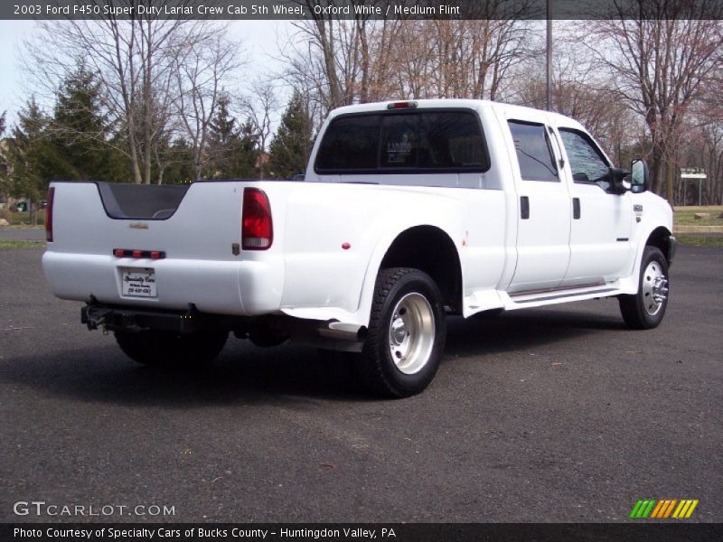 Oxford White / Medium Flint 2003 Ford F450 Super Duty Lariat Crew Cab 5th Wheel