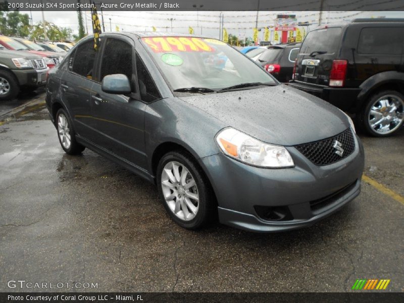 Azure Grey Metallic / Black 2008 Suzuki SX4 Sport Sedan