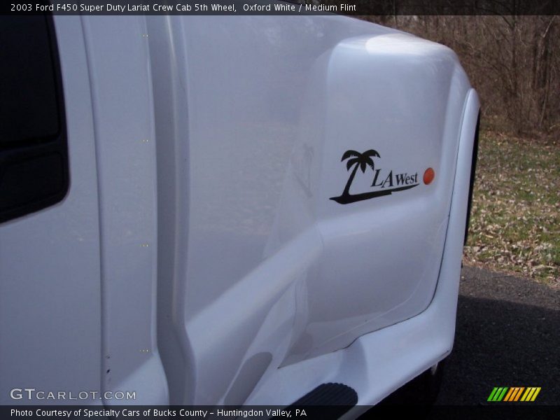 Oxford White / Medium Flint 2003 Ford F450 Super Duty Lariat Crew Cab 5th Wheel