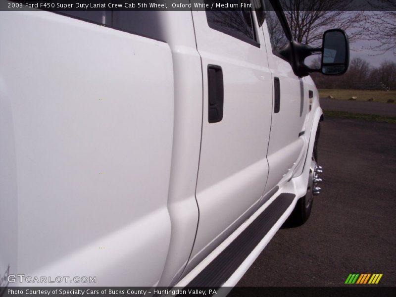 Oxford White / Medium Flint 2003 Ford F450 Super Duty Lariat Crew Cab 5th Wheel