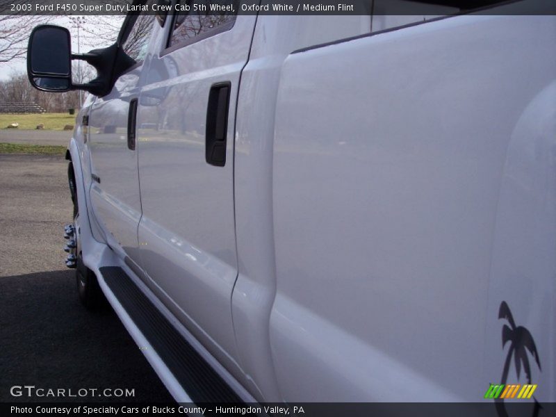 Oxford White / Medium Flint 2003 Ford F450 Super Duty Lariat Crew Cab 5th Wheel