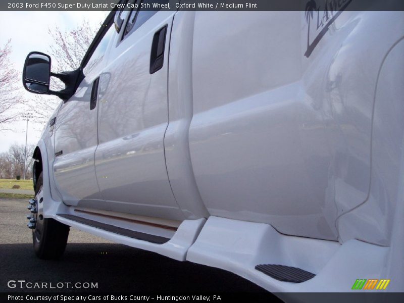 Oxford White / Medium Flint 2003 Ford F450 Super Duty Lariat Crew Cab 5th Wheel