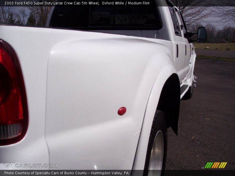 Oxford White / Medium Flint 2003 Ford F450 Super Duty Lariat Crew Cab 5th Wheel