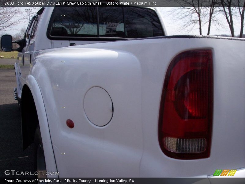 Oxford White / Medium Flint 2003 Ford F450 Super Duty Lariat Crew Cab 5th Wheel